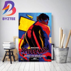 Miguel O Hara Is Spider Man 2099 In Spider Man Across The Spider Verse Home Decor Poster Canvas