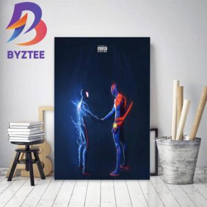 Miles Morales Hand Shakes Spider Man 2099 In Spider Man Across The Spider Verse Home Decor Poster Canvas