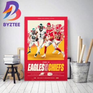 Monday Night Super Showdown Kansas City Chiefs Vs Philadelphia Eagles Home Decor Poster Canvas