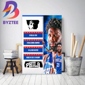 NBA Career Honors And Awards Of Joel Embiid Home Decor Poster Canvas
