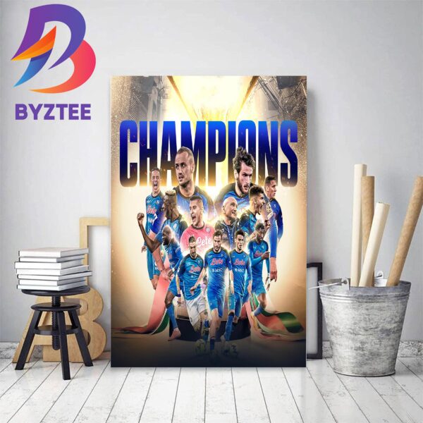 Napoli Are Serie A Champions Home Decor Poster Canvas