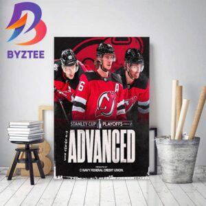 New Jersey Devils Are Headed To The Second Round Stanley Cup Playoffs 2023 Home Decor Poster Canvas