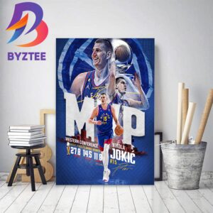 Nikola Jokic Wins The MVP Western Conference Magic Johnson Award Winner Home Decor Poster Canvas