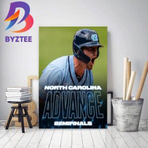North Carolina Baseball Advance Semifinals Home Decor Poster Canvas