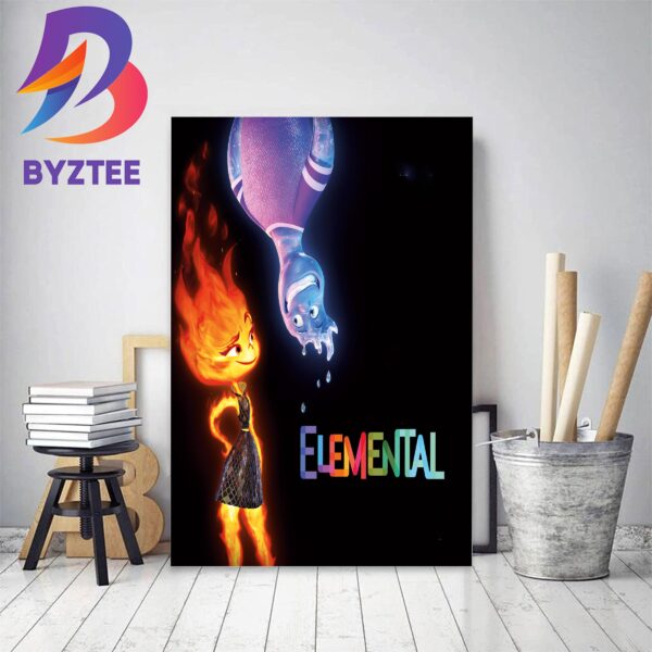 Official Disney Pixar Elemental New Poster Home Decor Poster Canvas