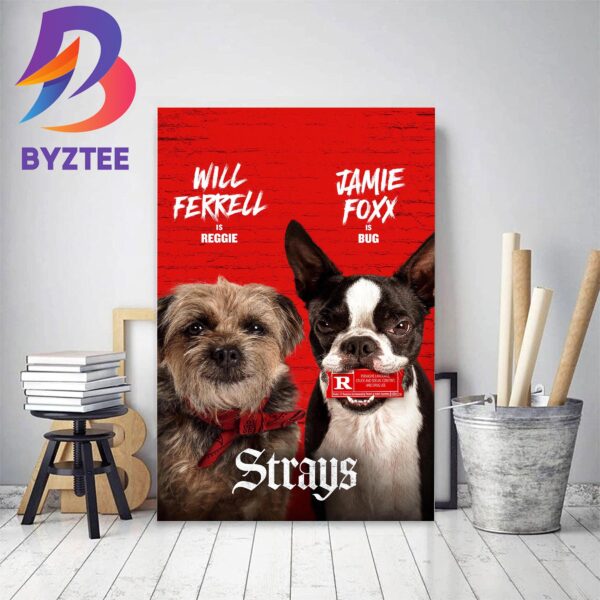 Official New Poster For Strays 2023 Home Decor Poster Canvas