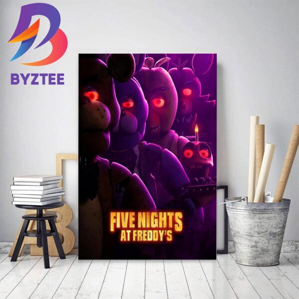 Official Poster For Five Nights At Freddys Home Decor Poster Canvas