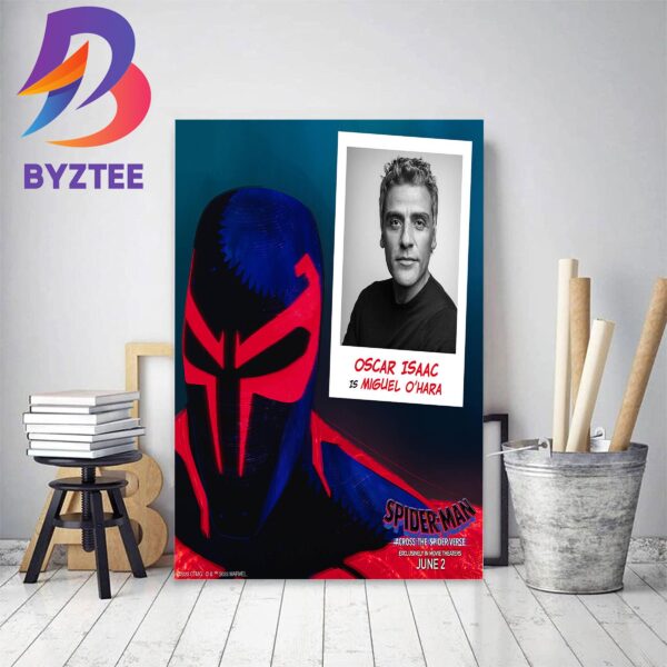 Oscar Isaac Is Miguel O Hara In Spider Man Across The Spider Verse Decor Poster Canvas