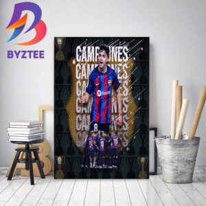 Pedri And Barcelona Are 2022-23 La Liga Champions Home Decor Poster Canvas