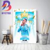 Riyad Mahrez And Manchester City 2022-2023 Premier League Champions Home Decor Poster Canvas