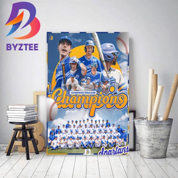 San Jose State Baseball Are 2023 Mountain West Regular Season Champions Home Decor Poster Canvas