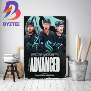 Seattle Kraken Are Headed To The Second Round Stanley Cup Playoffs 2023 Home Decor Poster Canvas