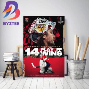 Sergei Bobrovsky 14 Playoff Wins And The Most Playoff Wins In Franchise History Home Decor Poster Canvas