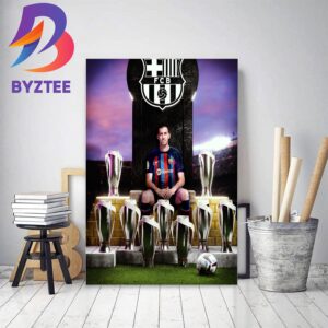 Sergio Busquets New 2022-23 La Liga Champions Is Nine Titles With Barcelona Home Decor Poster Canvas