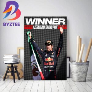 Sergio Perez Is The Winner Azerbaijan Grand Prix Home Decor Poster Canvas