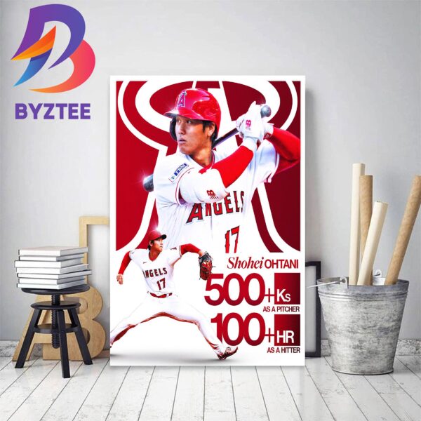 Shohei Ohtani Is Still Channeling Babe Ruth Home Decor Poster Canvas