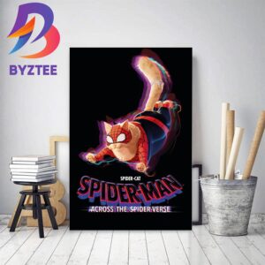 Spider Cat In Spider Man Across The Spider Verse Home Decor Poster Canvas