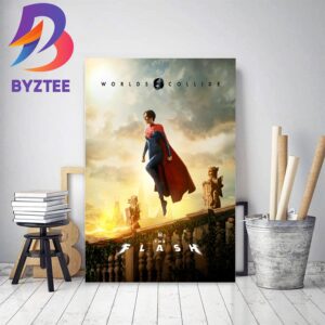 Supergirl In The Flash Worlds Collide New Poster Movie Home Decor Poster Canvas