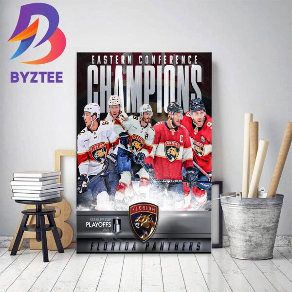 The Florida Panthers Are 2023 Eastern Conference Champions Home Decor Poster Canvas