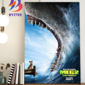 The Meg 2 The Trench 2023 First Poster Movie Home Decor Poster Canvas