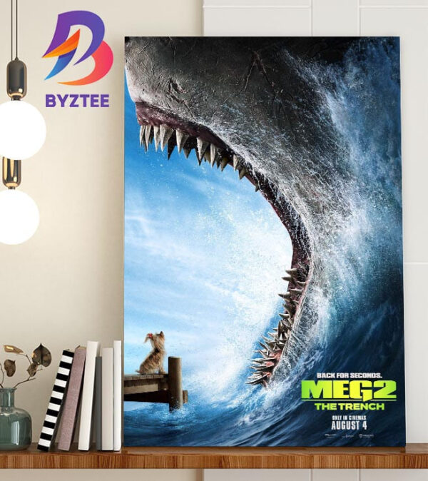 The Meg 2 The Trench 2023 First Poster Movie Home Decor Poster Canvas