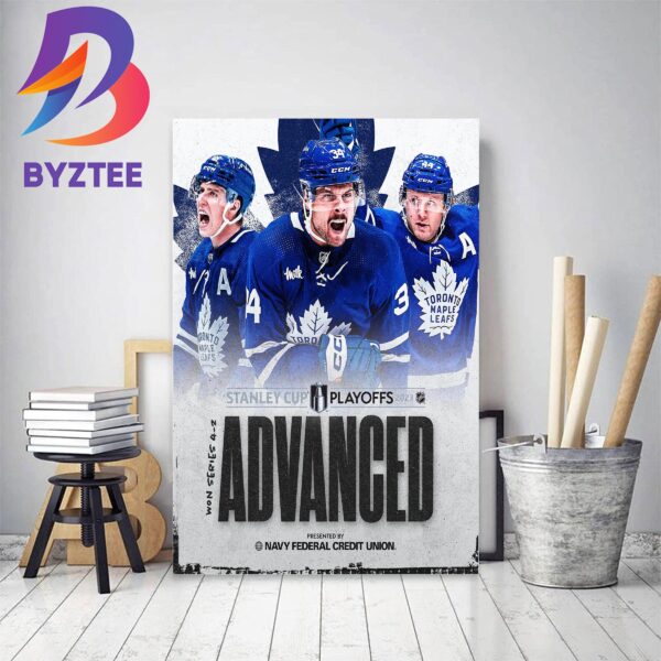 Toronto Maple Leafs Advanced Stanley Cup Playoffs 2023 Home Decor Poster Canvas