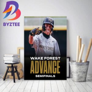Wake Forest Demon Deacons Baseball Advance Semifinals Home Decor Poster Canvas