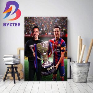 Xavi Brought La Liga Champions Back To Barcelona Home Decor Poster Canvas