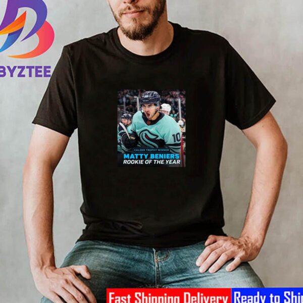 2023 Calder Memorial Trophy Winner Is Matty Beniers Rookie Of The Year Unisex T-Shirt