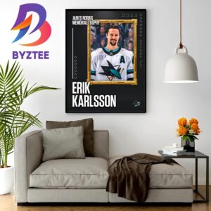 2023 James Norris Memorial Trophy Winner Is Erik Karlsson Home Decor Poster Canvas