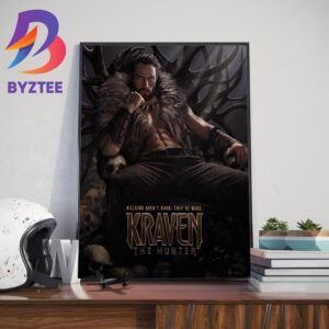 Aaron Taylor-Johnson Is Kraven The Hunter In Official Poster For Kraven The Hunter Movie Home Decor Poster Canvas