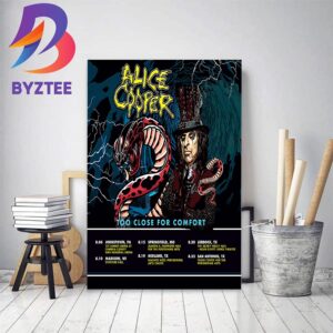 Alice Cooper Too Close For Comfort Tour Home Decor Poster Canvas
