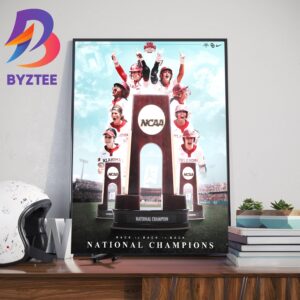 Back to Back To Back National Champions Oklahoma Sooners Softball Are 2023 NCAA Womens College World Series Home Decor Poster Canvas