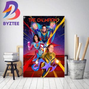 Barcelona x The Marvels Are The Champions 2023 Womens Champions League Home Decor Poster Canvas