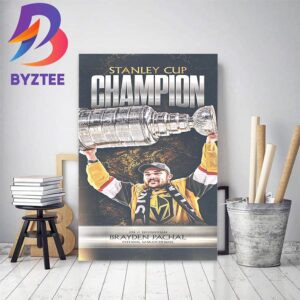 Brayden Pachal And Vegas Golden Knights Are 2023 Stanley Cup Champions Home Decor Poster Canvas