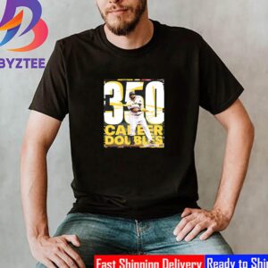 Carlos Santana 350 Career Doubles With Pittsburgh Pirates In MLB Unisex T-Shirt