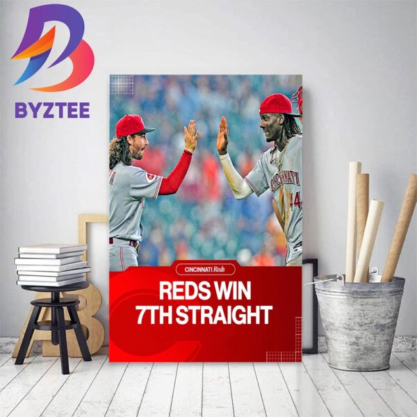 Cincinnati Reds Win 7th Straight Home Decor Poster Canvas