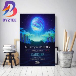 Coldplay Cardiff Music Of The Spheres World Tour Home Decor Poster Canvas