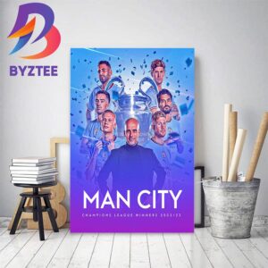Congrats Manchester City Are The Champions League Winners 2022-2023 Home Decor Poster Canvas