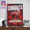 Congrats Oklahoma Softball National Champions Back to Back to Back 2023 NCAA WCWS Home Decor Poster Canvas