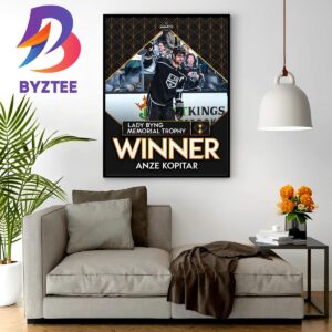 Congratulations To Anze Kopitar Is The 2023 Lady Byng Memorial Trophy Winner Home Decor Poster Canvas