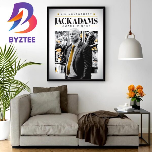 Congratulations To Jim Montgomery Is The 2023 Jack Adams Award Winner Home Decor Poster Canvas