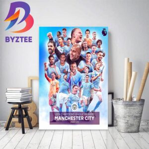 Congratulations To Manchester City Are 2023 UEFA Champions League Winners Home Decor Poster Canvas
