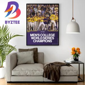 Congratulations to LSU Tigers 2023 NCAA MCWS National Champions Home Decor Poster Canvas