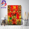 Cristiano Ronaldo 200 Internatinal Matches With Portugal Home Decor Poster Canvas