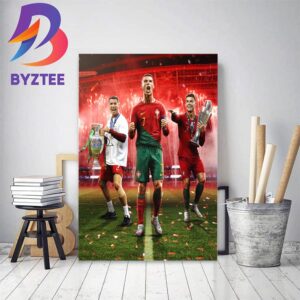 Cristiano Ronaldo Becomes The First Player Ever To Make 200 International Appearances Home Decor Poster Canvas