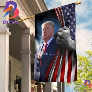 Donald Trump Salute American Flag US Patriotism Maga Trump Garden Flag 2 Sides Garden House Flag