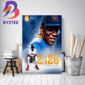 Dusty Baker Taking Over The 8th Spot With 2126 Managerial Wins Home Decor Poster Canvas