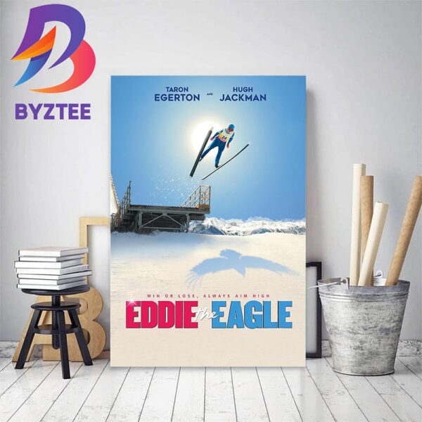 Eddie The Eagle Tribute Poster Home Decor Poster Canvas