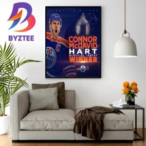 Edmonton Oilers Connor McDavid Is The Hart Memorial Trophy Winner 2023 Home Decor Poster Canvas